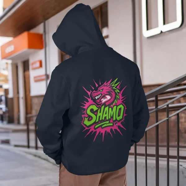 Shamotem Dragon Totem Hoodie | Y2K Pink & Green Contrast - Limited Edition Autumn Armor - Image 13