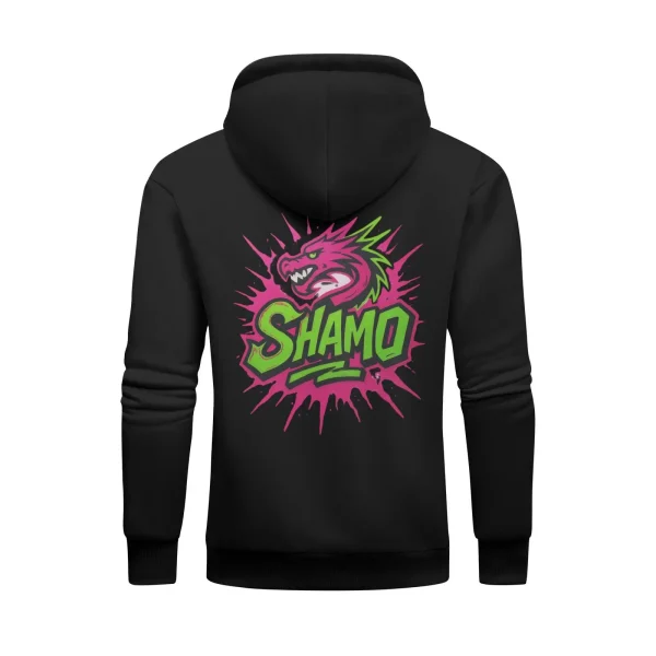 Shamotem Dragon Totem Hoodie | Y2K Pink & Green Contrast - Limited Edition Autumn Armor - Image 2
